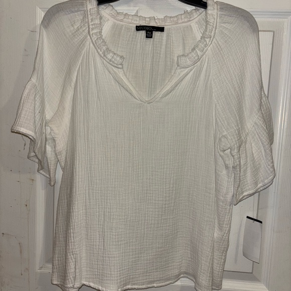 Studio by JPR Tops - Studio by JPR Ivory Textured Blouse